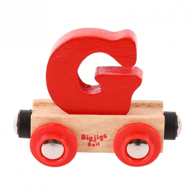 Bigjigs Rail dřevěný vagónek - písmeno G
