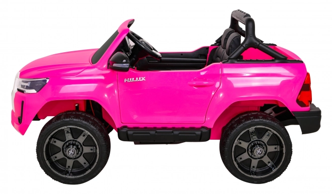 Toyota Hilux na baterie pro děti Růžová + pohon 4x4 + dálkové ovládání + 2 místa k sezení + rádio MP3 + LED