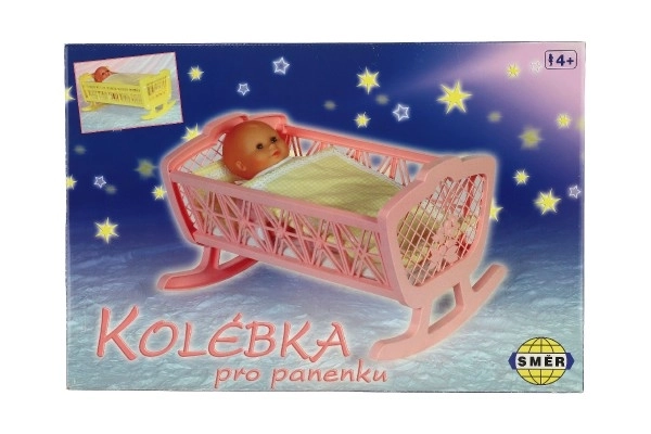 Kolébka pro panenky bez soupravy plast 47x35x30cm v krabici 48x32x8cm
