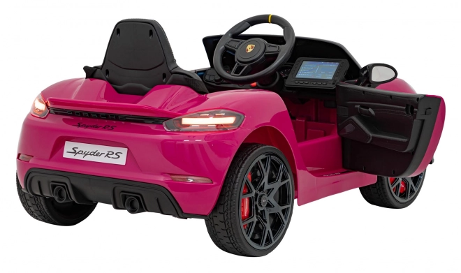 Elektrické autíčko Porsche 718 s MP4 audio panelem – Růžové