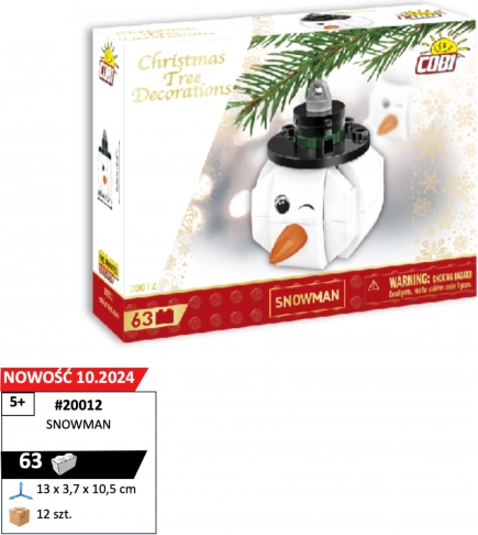 Cobi vánoční ozdoba sněhulák stavebnice