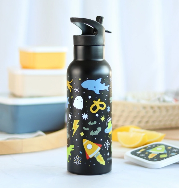 A Little Lovely Company Nerezová lahev na pití 500 ml – Vesmír