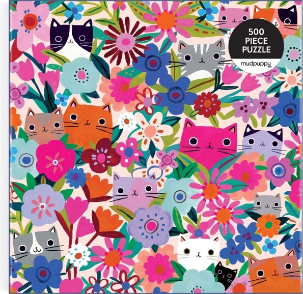 Puzzle Kočky v květinách 500 dílků