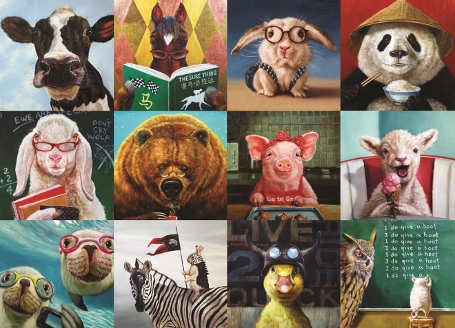 Puzzle Eurographics legrační zvířata 1000 dílků