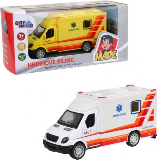 Kovová sanitka se zpětným chodem 10 cm