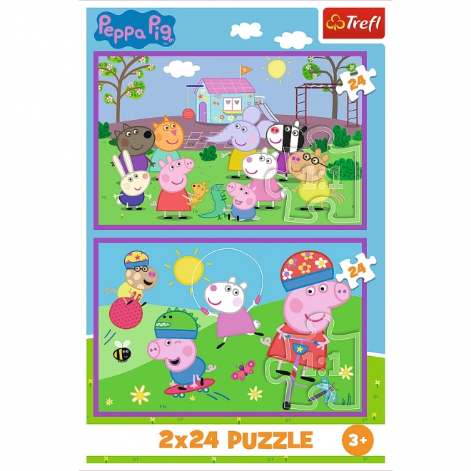 Puzzle Peppa Pig - Na hřišti