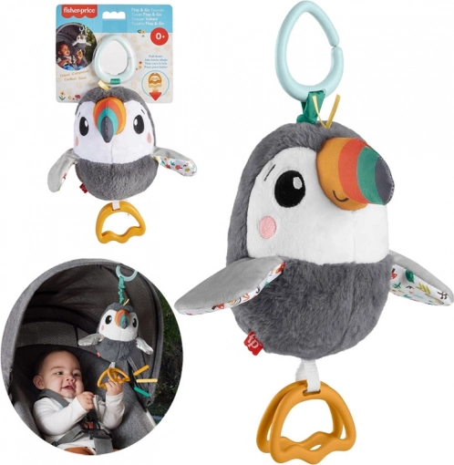 Fisher-Price závěsná hračka tukan s chrastítkem a křidélky