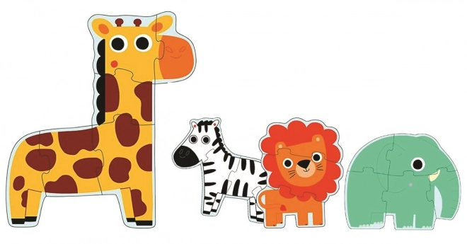 DJECO Puzzle Džungle 4v1 (3,4,5,6 dílků)