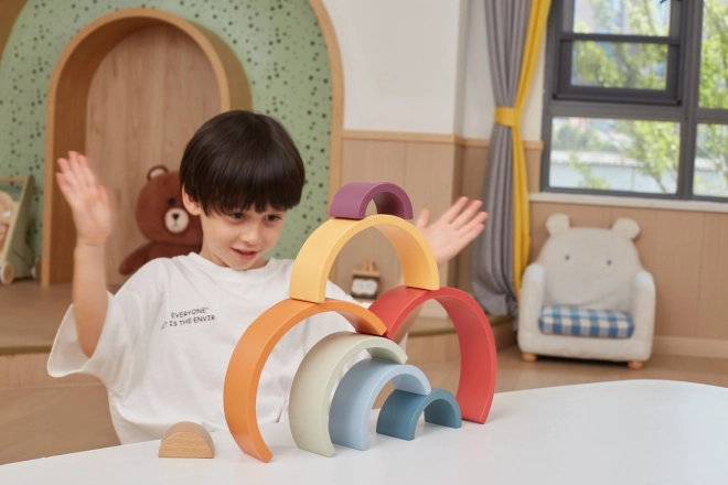 Dřevěná duha puzzle VIGA PolarB Montessori
