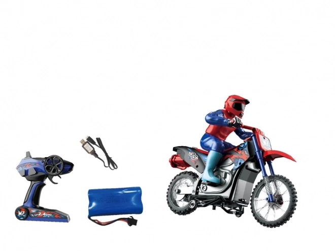 Kaskadérská závodní motorka červená
