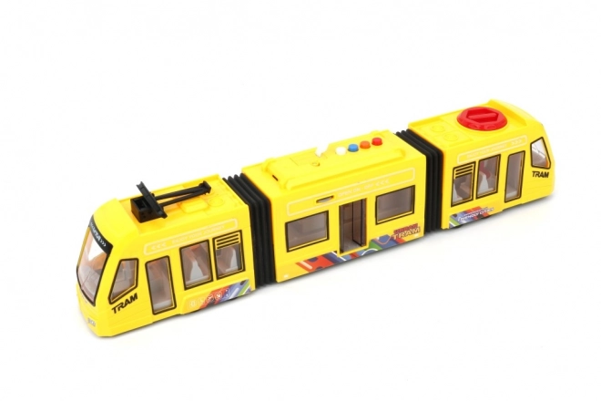 Žlutá tramvaj pro vnitřní použití