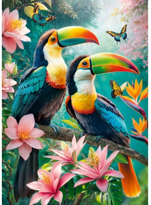 Puzzle Tukani v Ráji 1000 Dílů