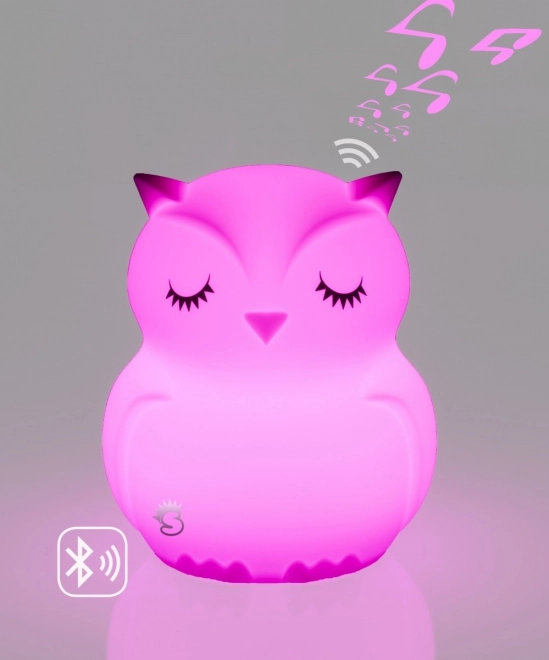 Silikonové noční světlo měnící barvu s reproduktorem Bluetooth Světlo Sova HU HU HU HU HU
