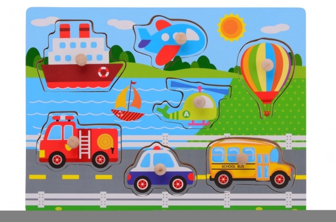 Dřevěné puzzle s úchytem malé