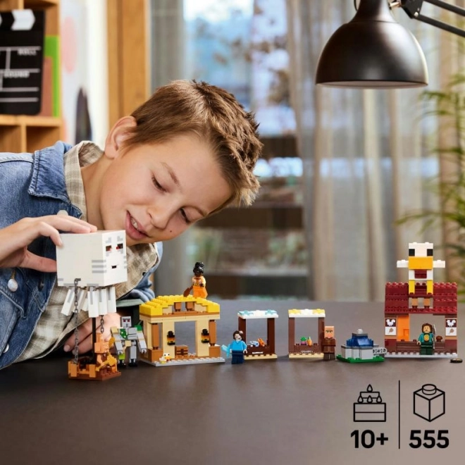 Lego Minecraft Balón Ďasa a útok na vesnici