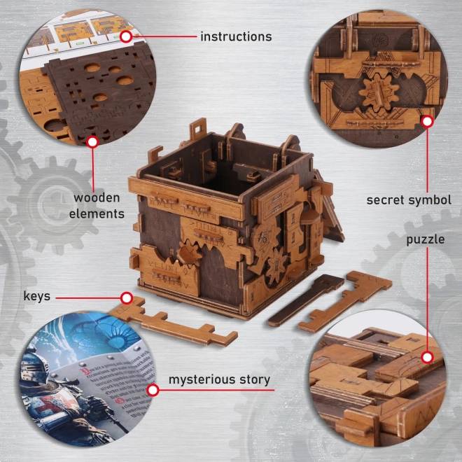Dřevěné puzzle box úniková hra 149 dílků