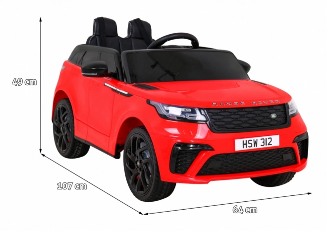 Elektrický Range Rover Velar s dálkovým ovládáním – Červený