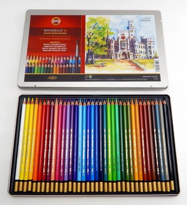 Akvarelové pastelky Koh-i-noor Mondeluz, 36 ks