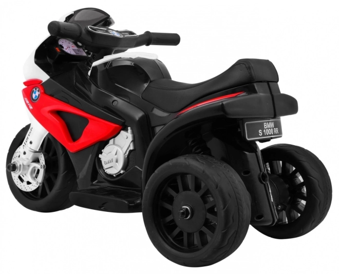 BMW S1000 RR Mini motorka na baterie + 3 kola + zvuky + LED dioda – Červená