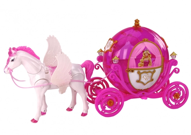 Čarovný set s koňskou karosou a princeznou