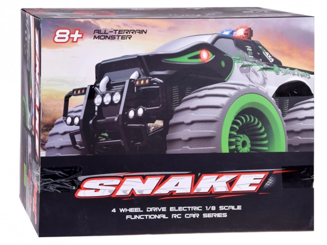 Obrovské auto Monster Snake 4x4 hudba světla drift 360st. dálkový ovladač