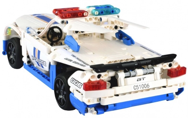 CaDA Technická stavebnice policejní auto na dálkové ovládání430 dílků.