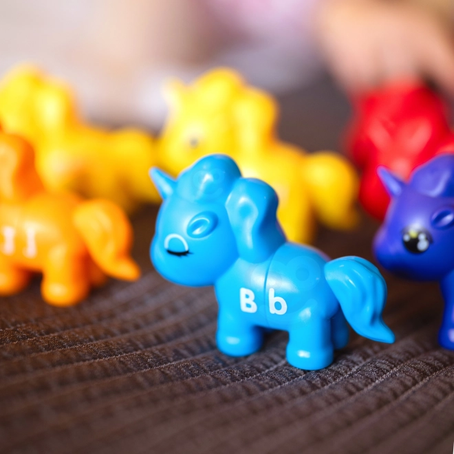 Woopie Montessori jednorožci - vzdělávací sada Dopasuj Literki