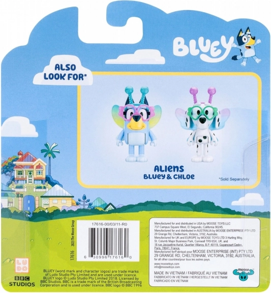 Figurky Bluey dvou- balení Baby Bluey a Chloe
