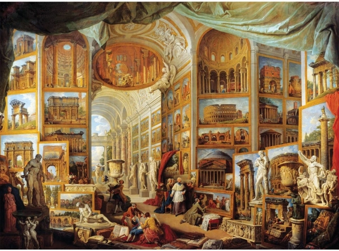 Puzzle Interiér imaginární obrazové galerie 1000 dílků