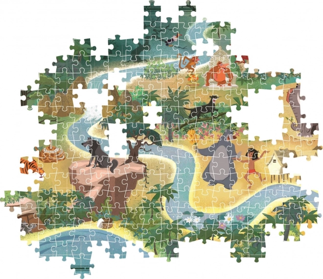 CLEMENTONI Puzzle Story Maps: Kniha džunglí 1000 dílků