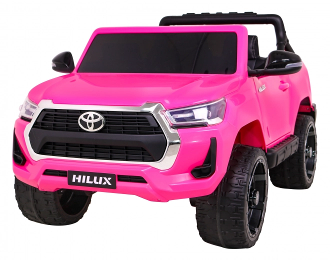 Toyota Hilux na baterie pro děti Růžová + pohon 4x4 + dálkové ovládání + 2 místa k sezení + rádio MP3 + LED