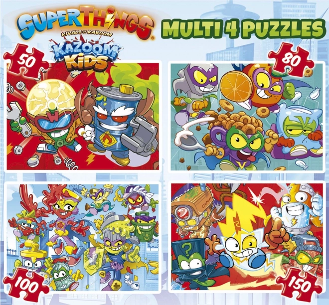 Educa Puzzle Superthings 4v1