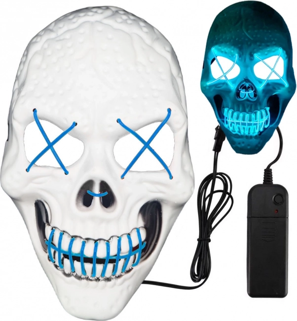 LED svítící maska lebky na Halloween a párty
