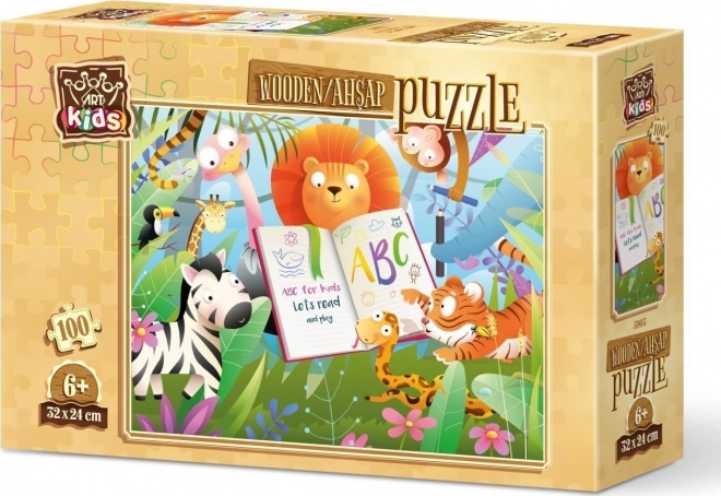ART PUZZLE Dřevěné puzzle Lesní škola 100 dílků