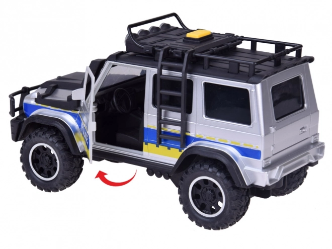 Terénní policejní auto se světly a zvuky