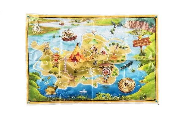 Figurky indiánů s mapou