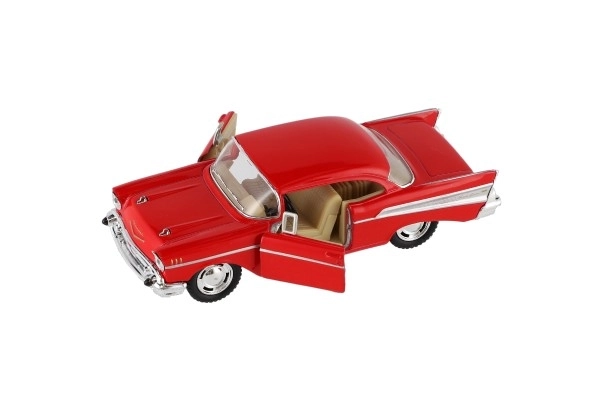 Auto Kinsmart 1957 Chevrolet Bel Air kov/plast 12cm 4 barvy na zpětné natažení 12ks v boxu