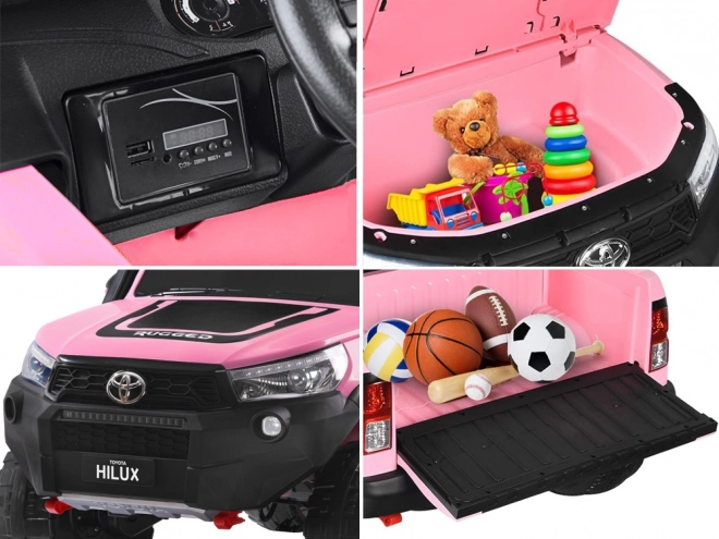 Terénní auto na akumulátor Toyota Hilux pro dvě osoby – Růžová