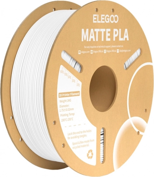 Matné vlákno PLA bílé Elegoo