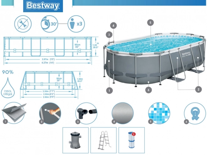 Bazén s rámem Bestway Power Steel