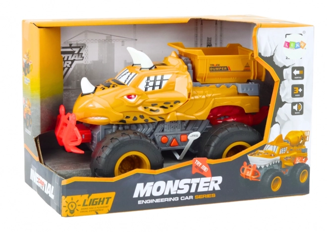Autíčko terénní dinosaurus s frikčním pohonem oranžové