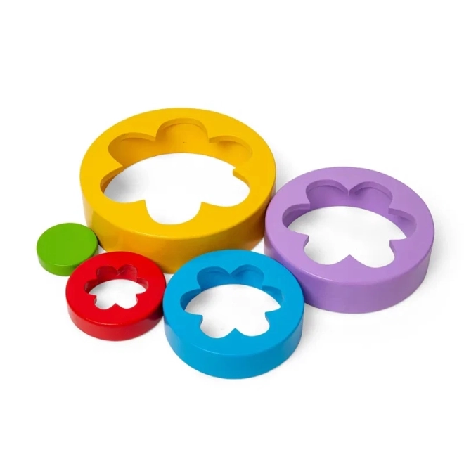 Stohovací květinová věž Bigjigs Toys