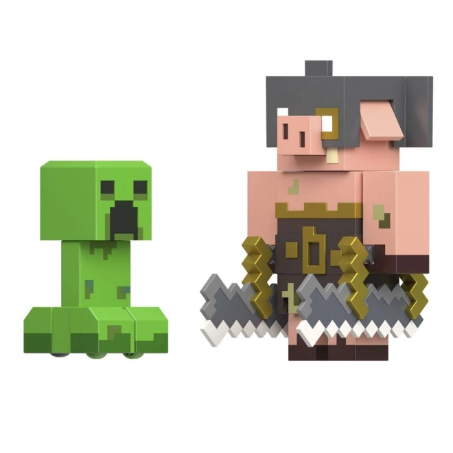 Sada figurek Minecraft Legends Creeper vs Piglin