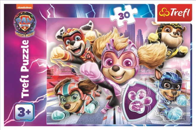 Puzzle Hrdinové města Tlapková patrola/Paw Patrol 27x20cm 30 dílků v krabičce 21x14x4cm