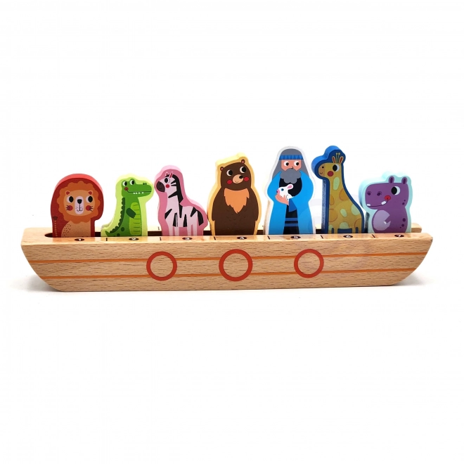 Tooky Toy dřevěná logická hra s Noemem a zvířaty