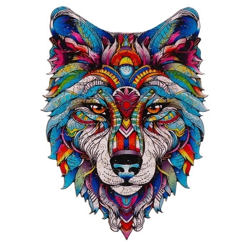 Dřevěné puzzle kruzzel Wilk