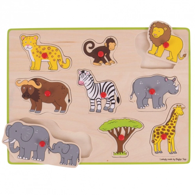 Vkládací puzzle Safari