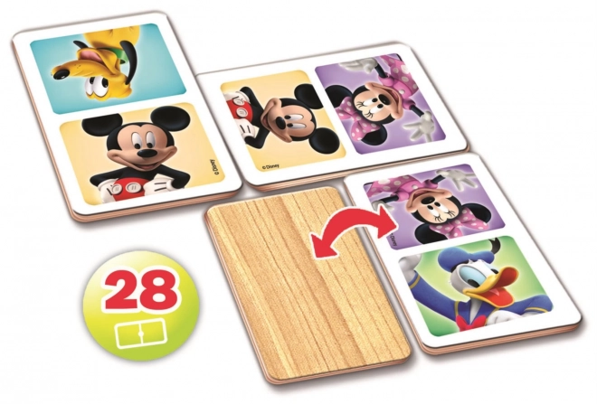 Dřevěné domino Mickey a Minnie