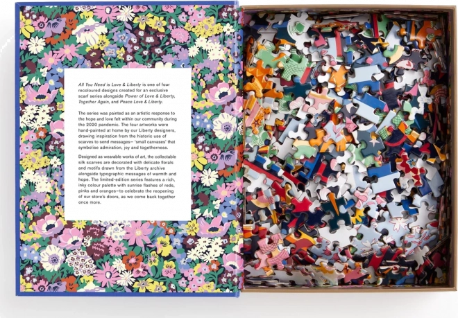 Čtvercové puzzle GALISON Liberty: Všechno, co potřebuješ, je láska 500 dílků