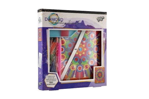 Kreativní deník s diamanty - mandala